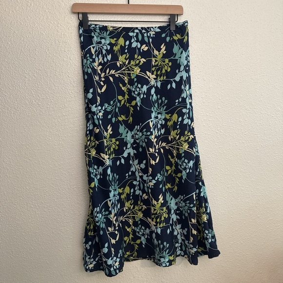 Vintage Valerie Stevens Silk Floral Midi Skirt - Picture 3 of 8